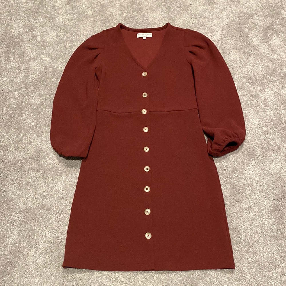 Madewell Texture & Thread Crepe Balloon-Sleeve Dress